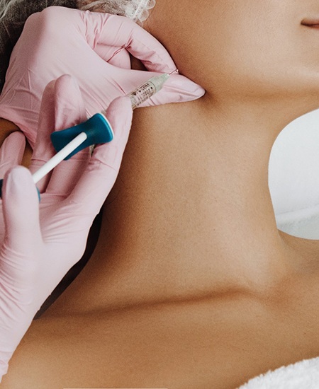 Woman being injected with dermal filler